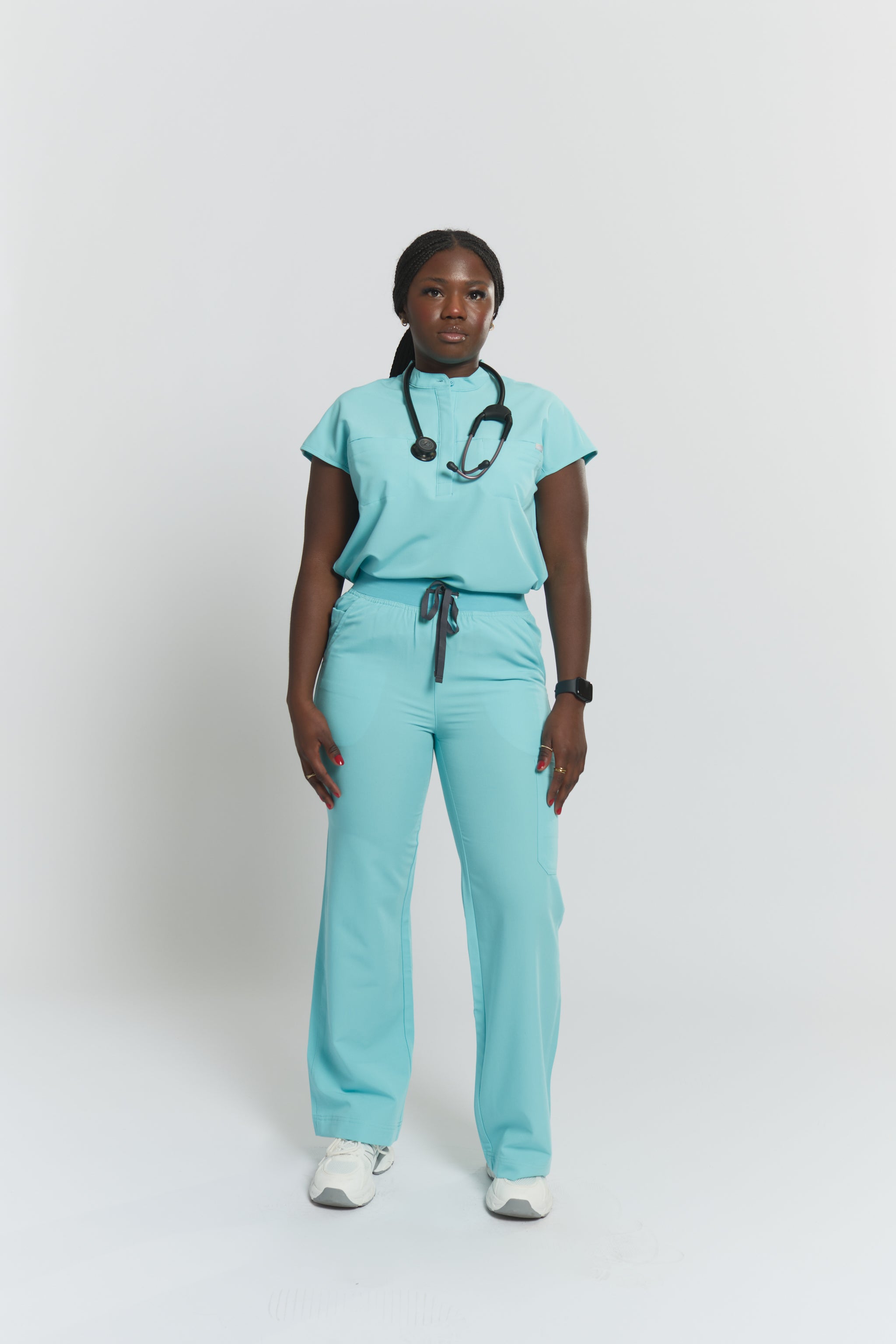 ACE Wide Leg Scrub Pants - Sky Blue