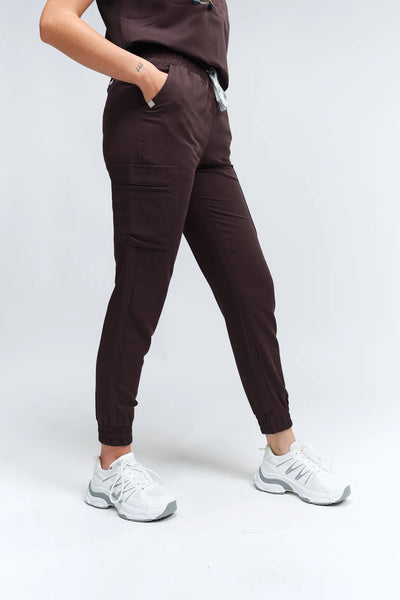 Anastasia Jogger Scrub Pants - Espresso