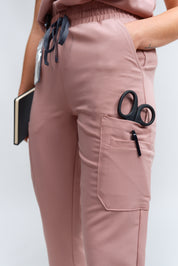 Pantalon d'uniforme médical Anastasia - Bois de rose