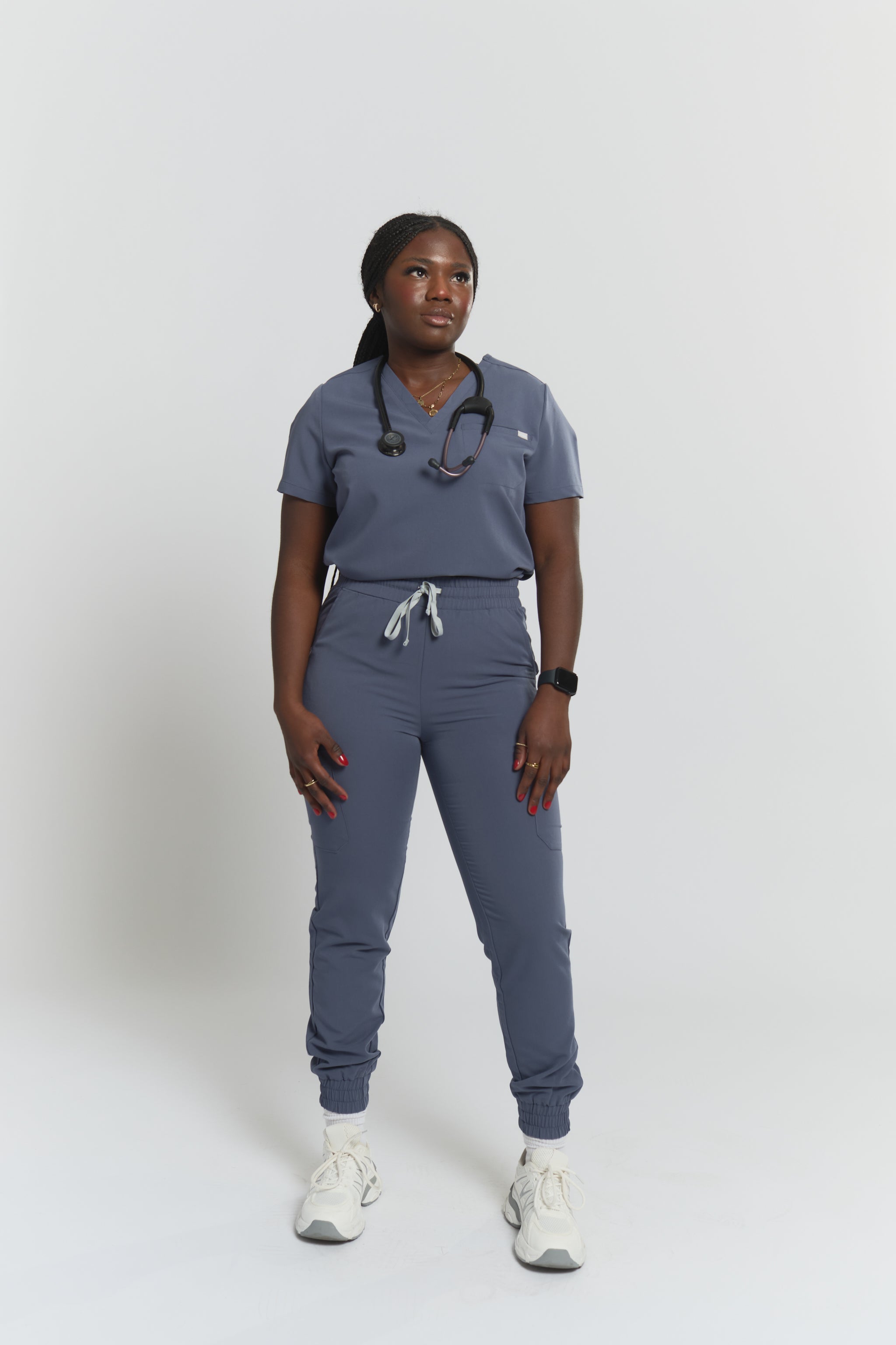 Anastasia Jogger Scrub Pants - Stormy Grey
