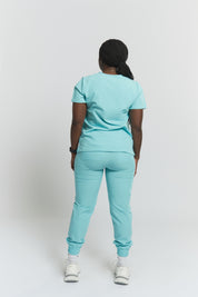 Olivia Scrub Top - Sky Blue