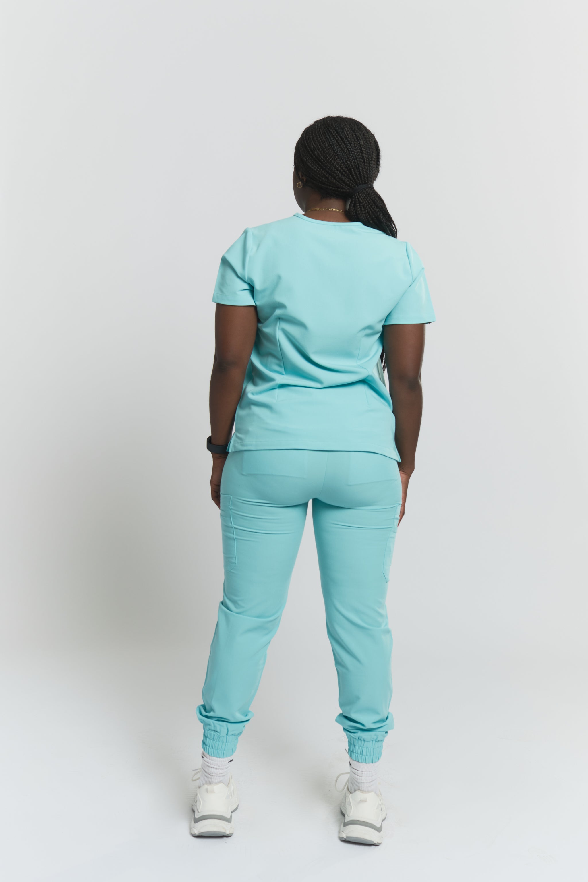 Olivia Scrub Top - Sky Blue