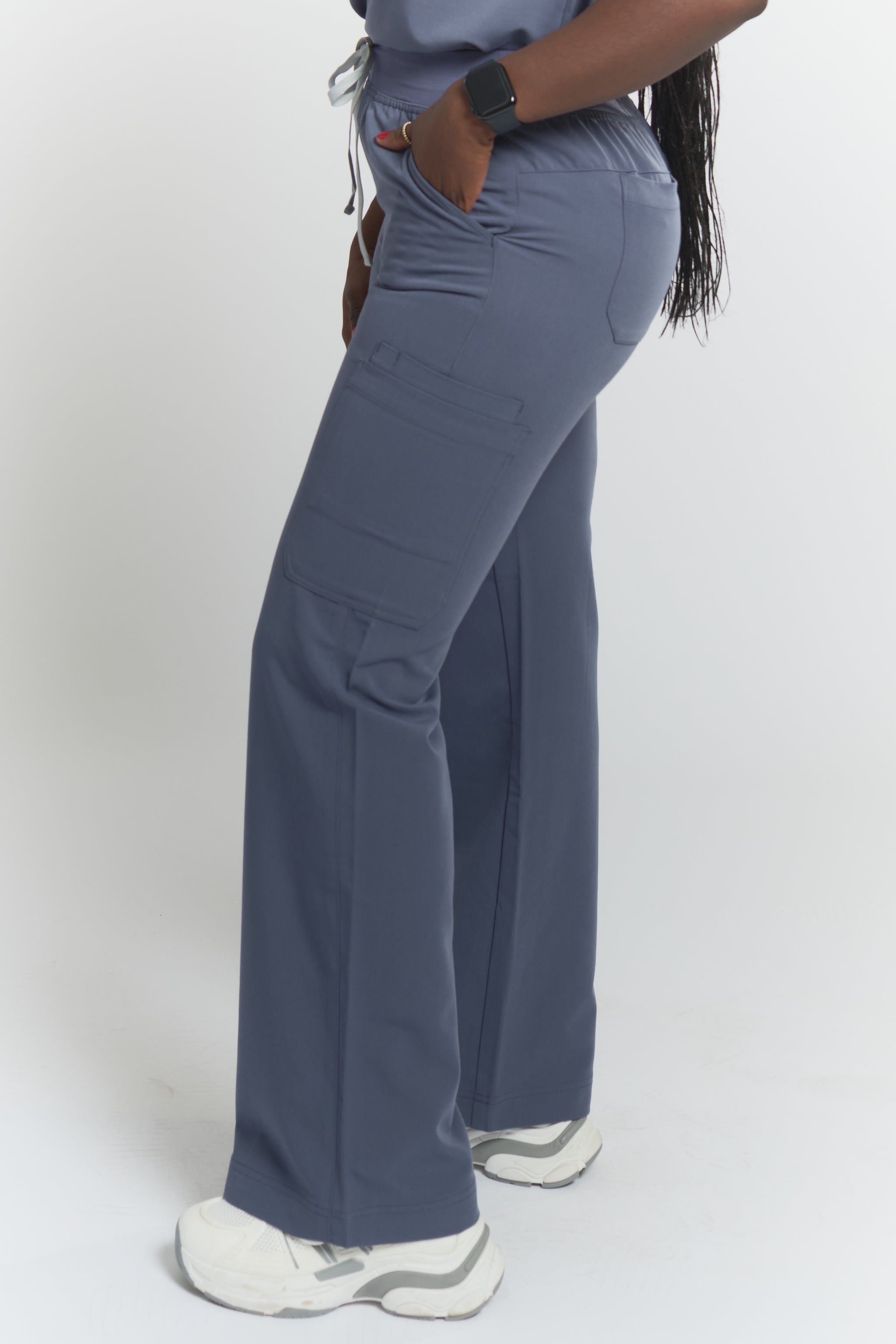 ACE Wide Leg Scrub Pants - Stormy Grey