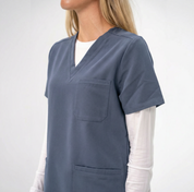 Victoria Scrub Top - Stormy Grey