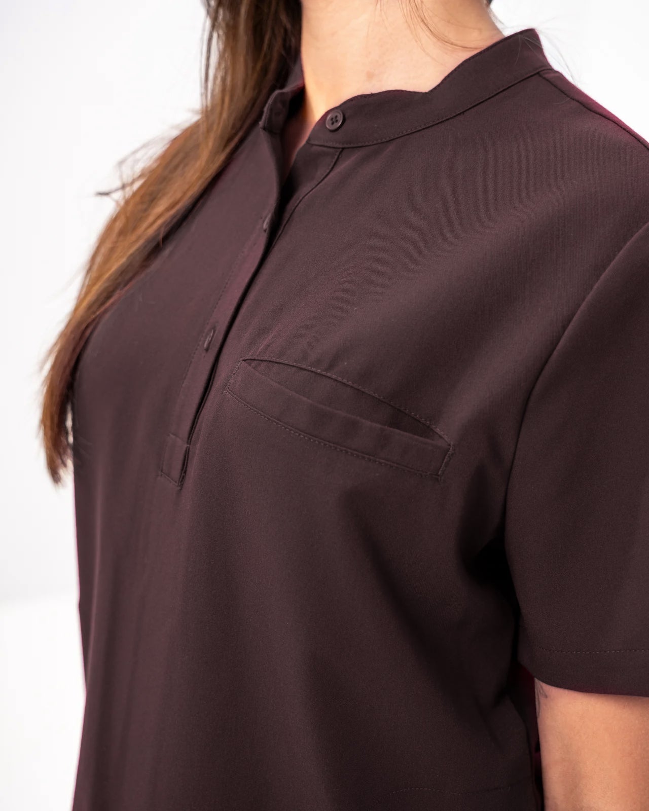 Gloria Scrub Top - Espresso