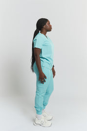 Olivia Scrub Top - Sky Blue