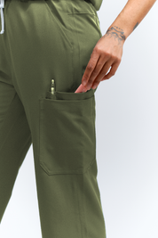 ACE Wide Leg Scrub Pants - Mossy Green