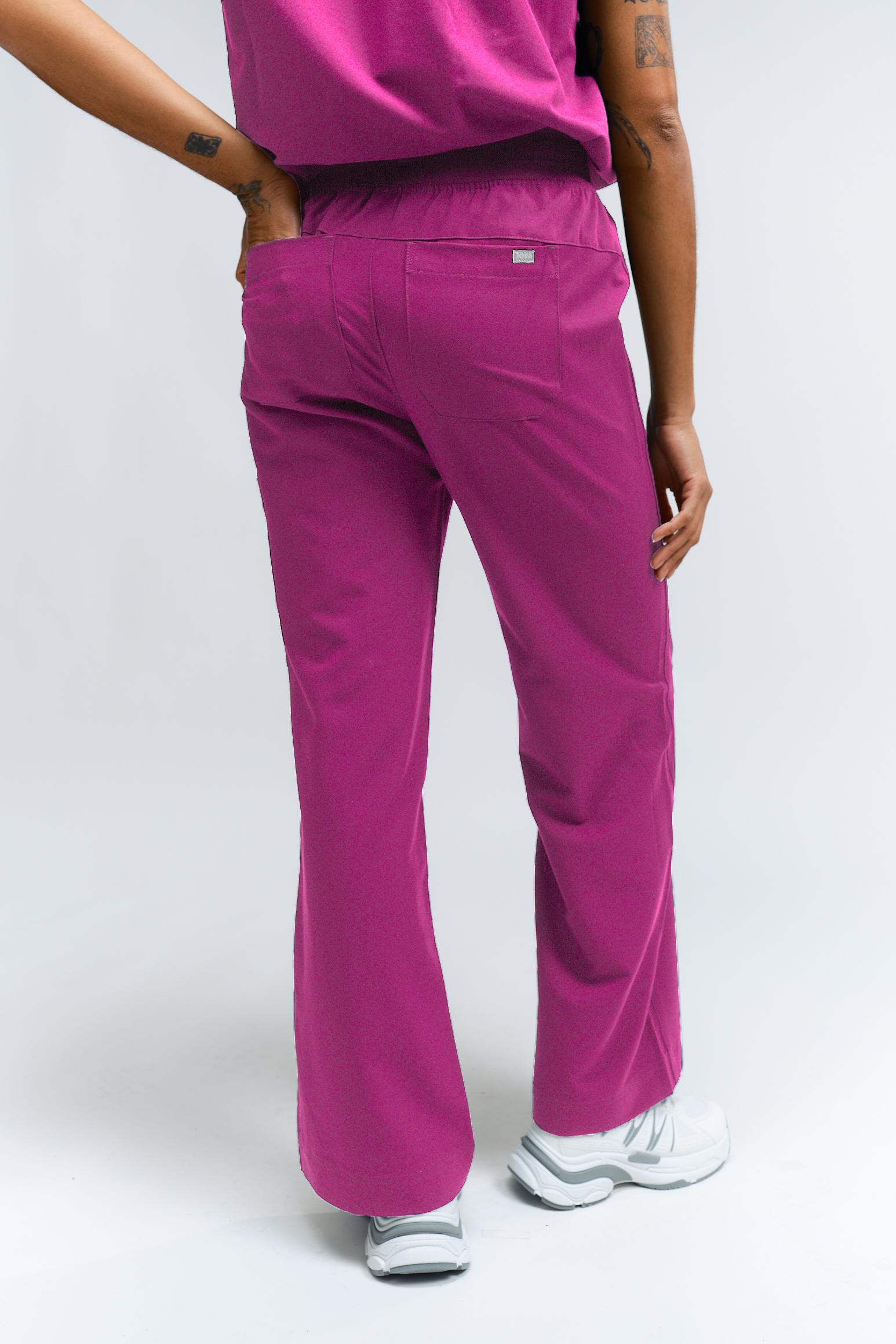 ACE Wide Leg Scrub Pants - Fuchsia