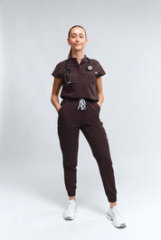 Anastasia Jogger Scrub Pants - Espresso