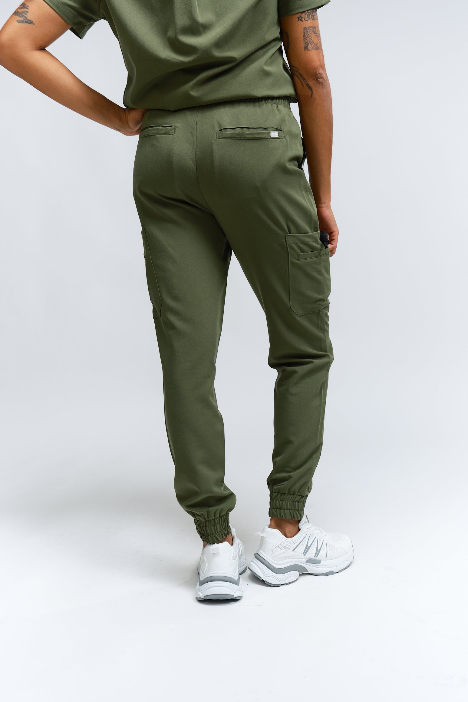 Pantalon d'uniforme médical Anastasia - Vert mousse
