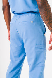 Luca Straight Scrub Pants -Ceil Blue