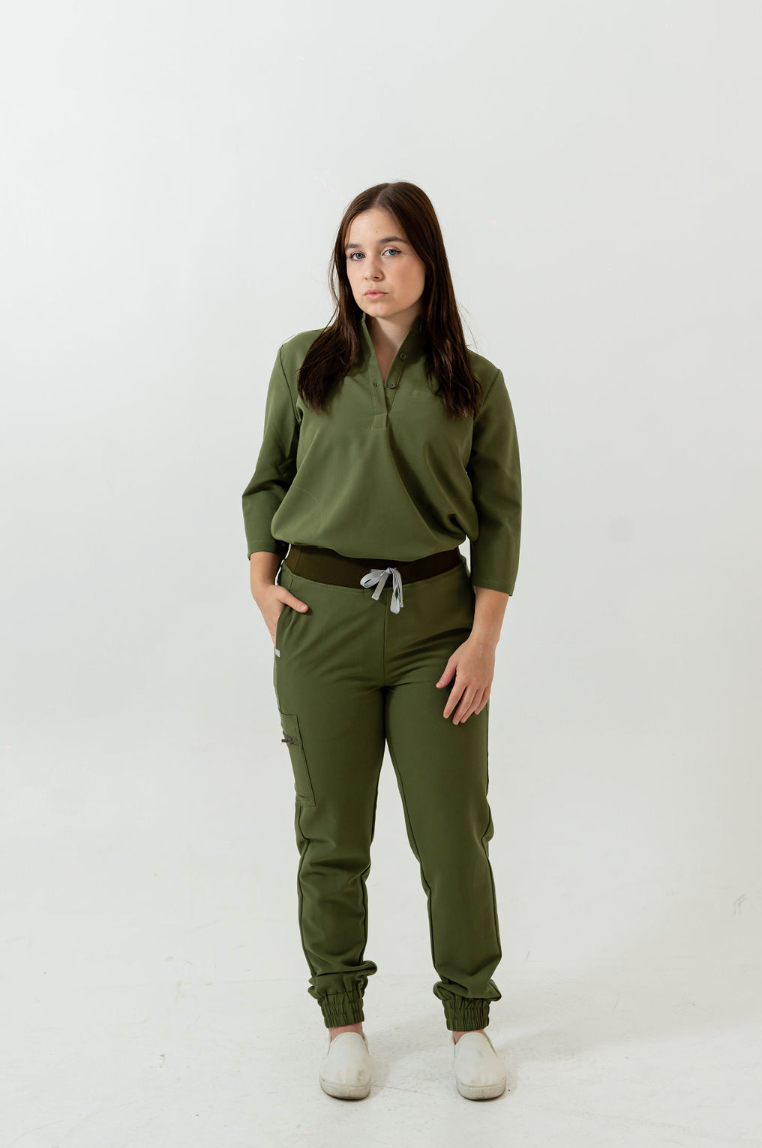 Pantalon d'uniforme médical Elodia - Mossy Green