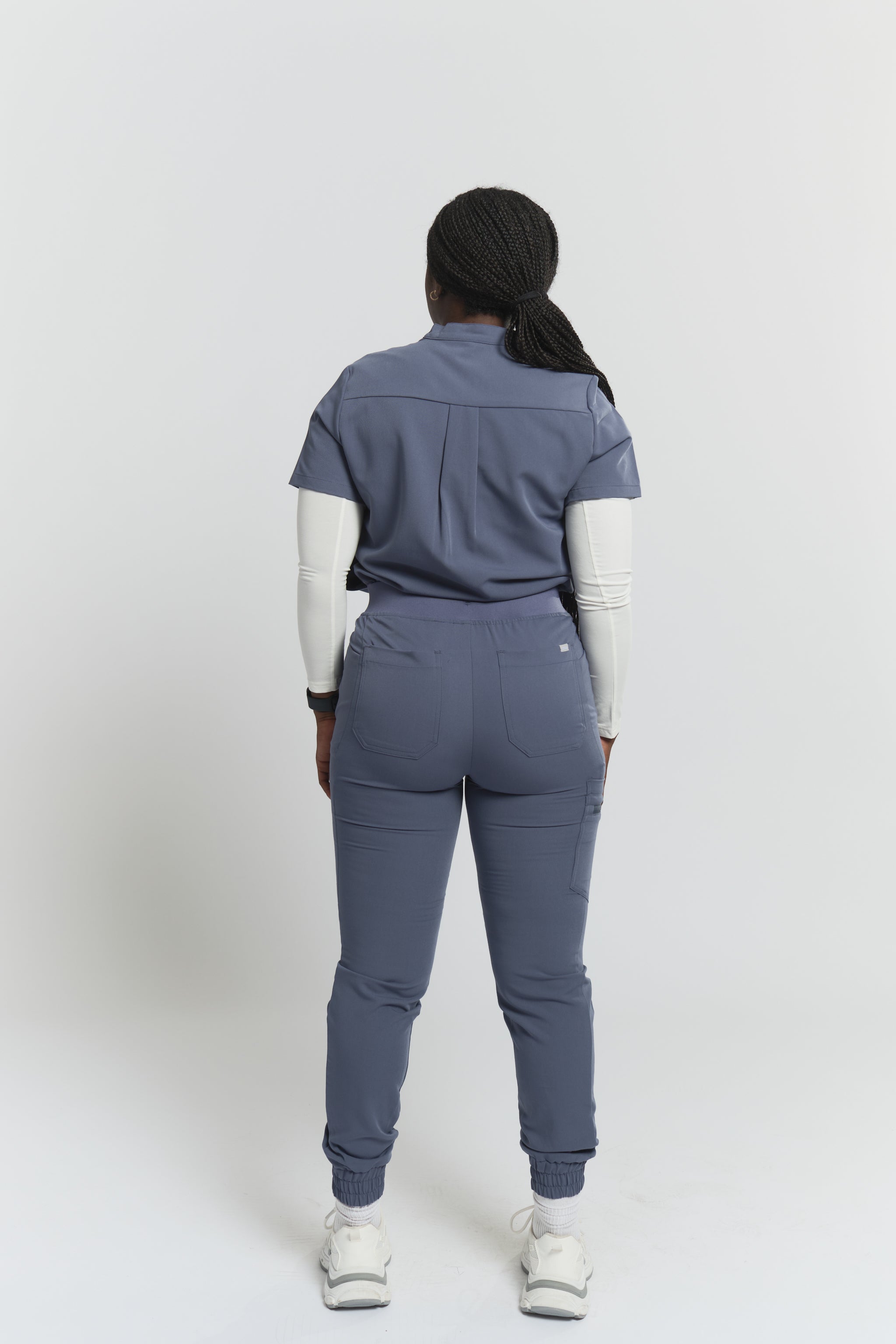 Elodia Jogger Scrub Pants - Stormy Grey