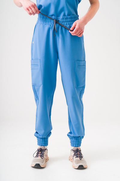 Anastasia Jogger Scrub Pants -  Ceil Blue