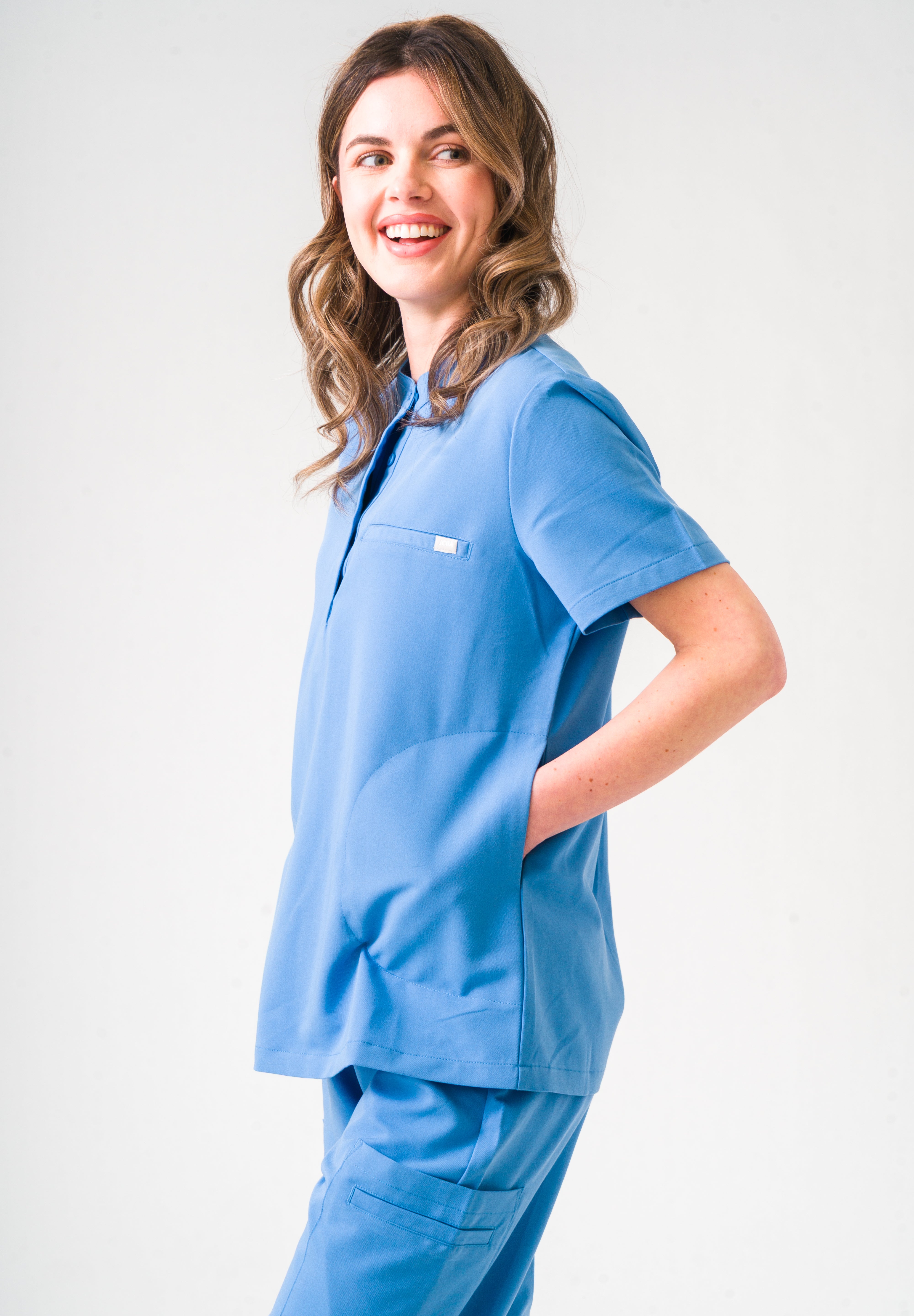 Blouse médicale Gloria - Bleu Céleste