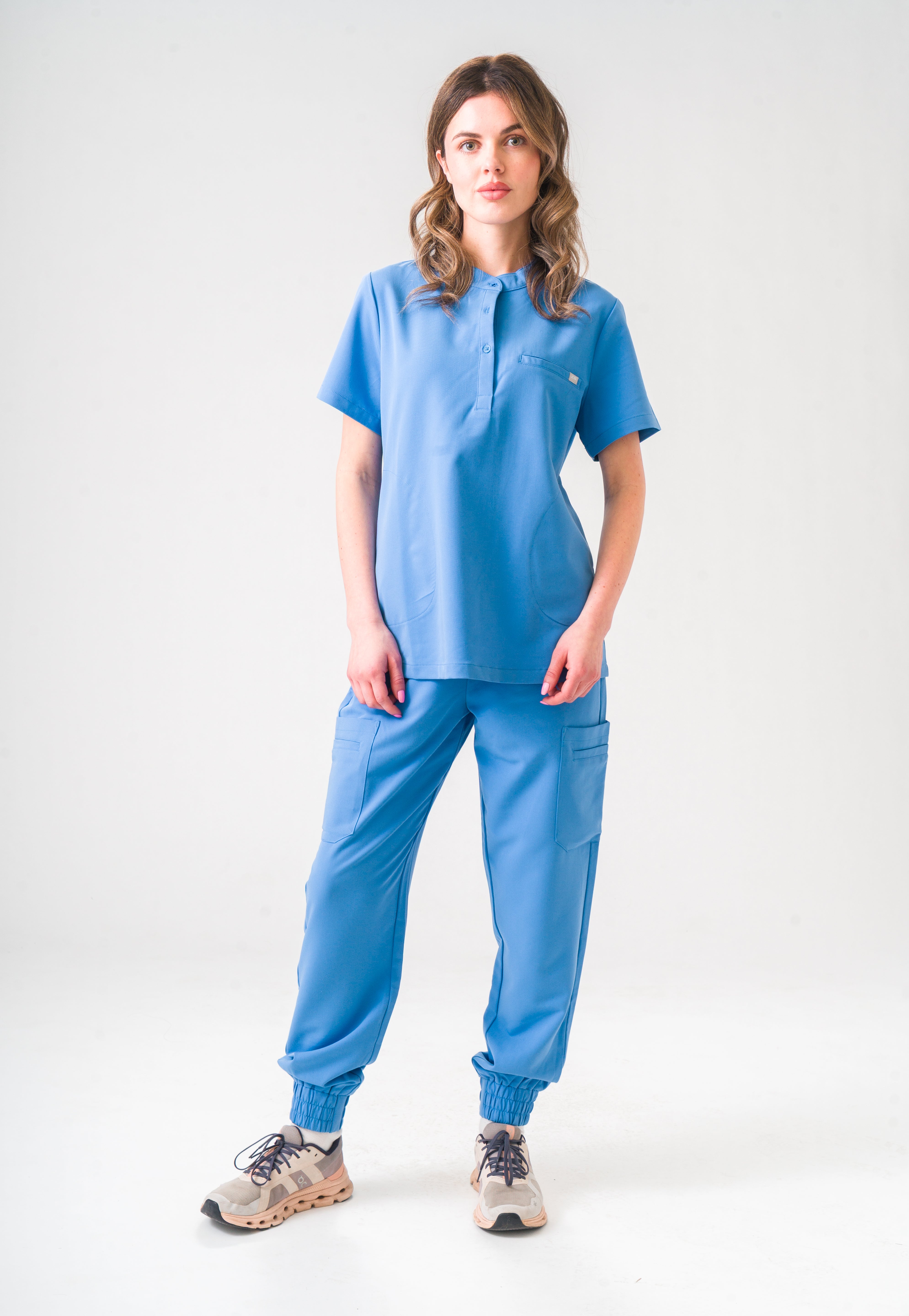 Blouse médicale Gloria - Bleu Céleste