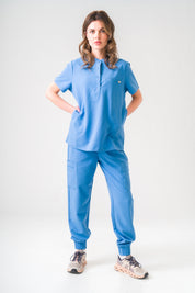 Blouse médicale Gloria - Bleu Céleste