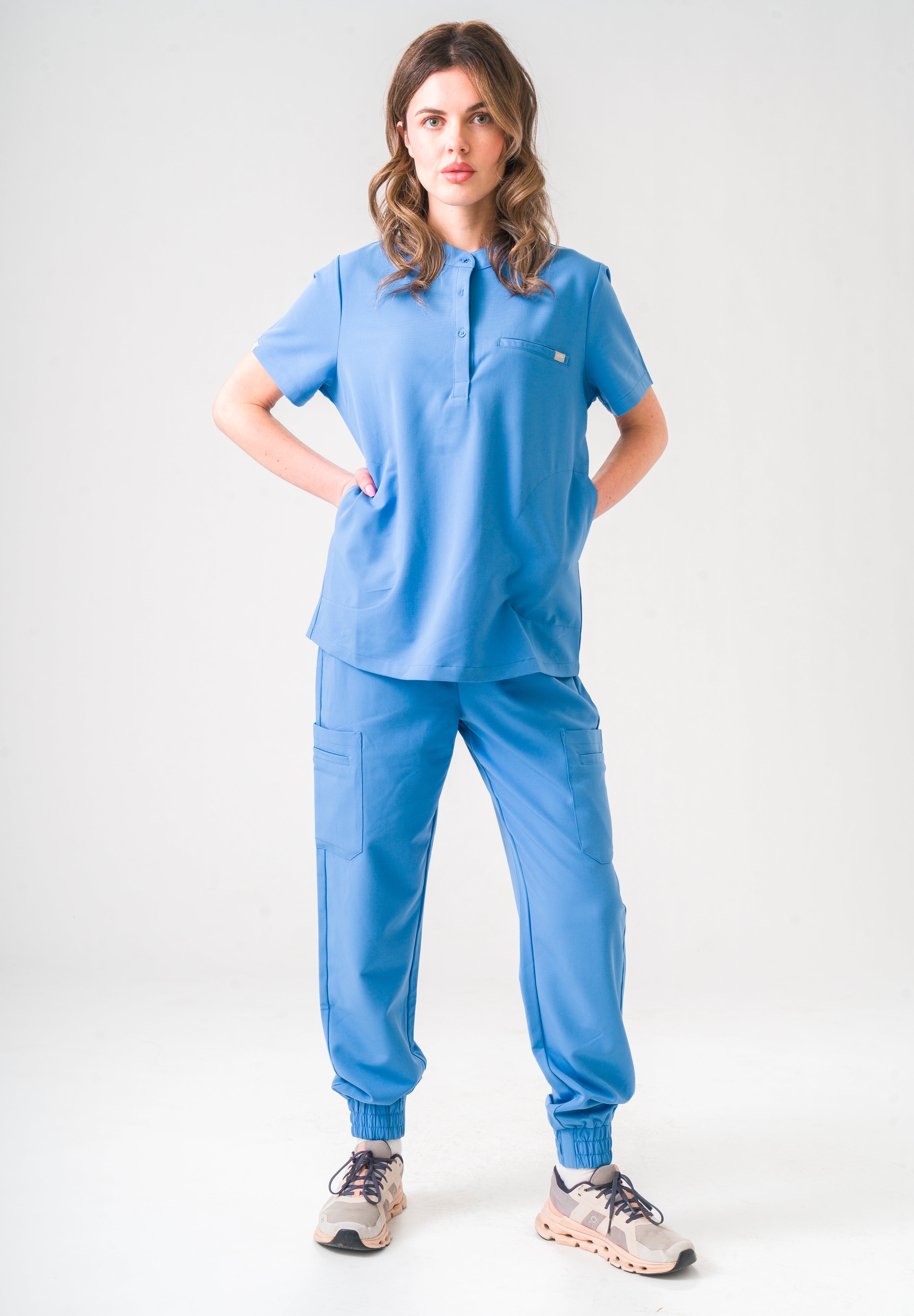 Blouse médicale Gloria - Bleu Céleste