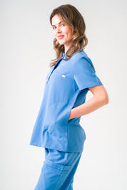 Blouse médicale Gloria - Bleu Céleste