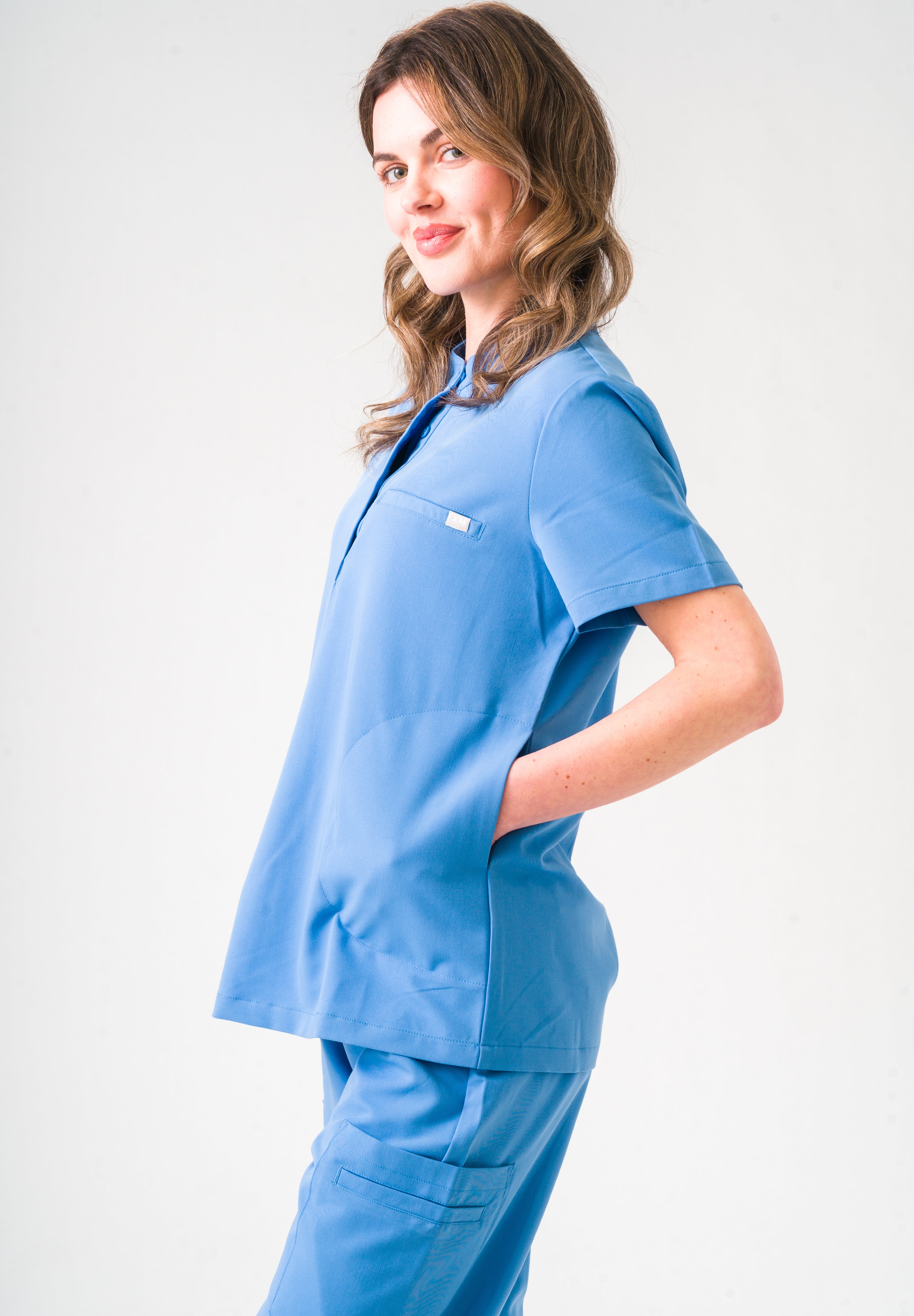 Blouse médicale Gloria - Bleu Céleste