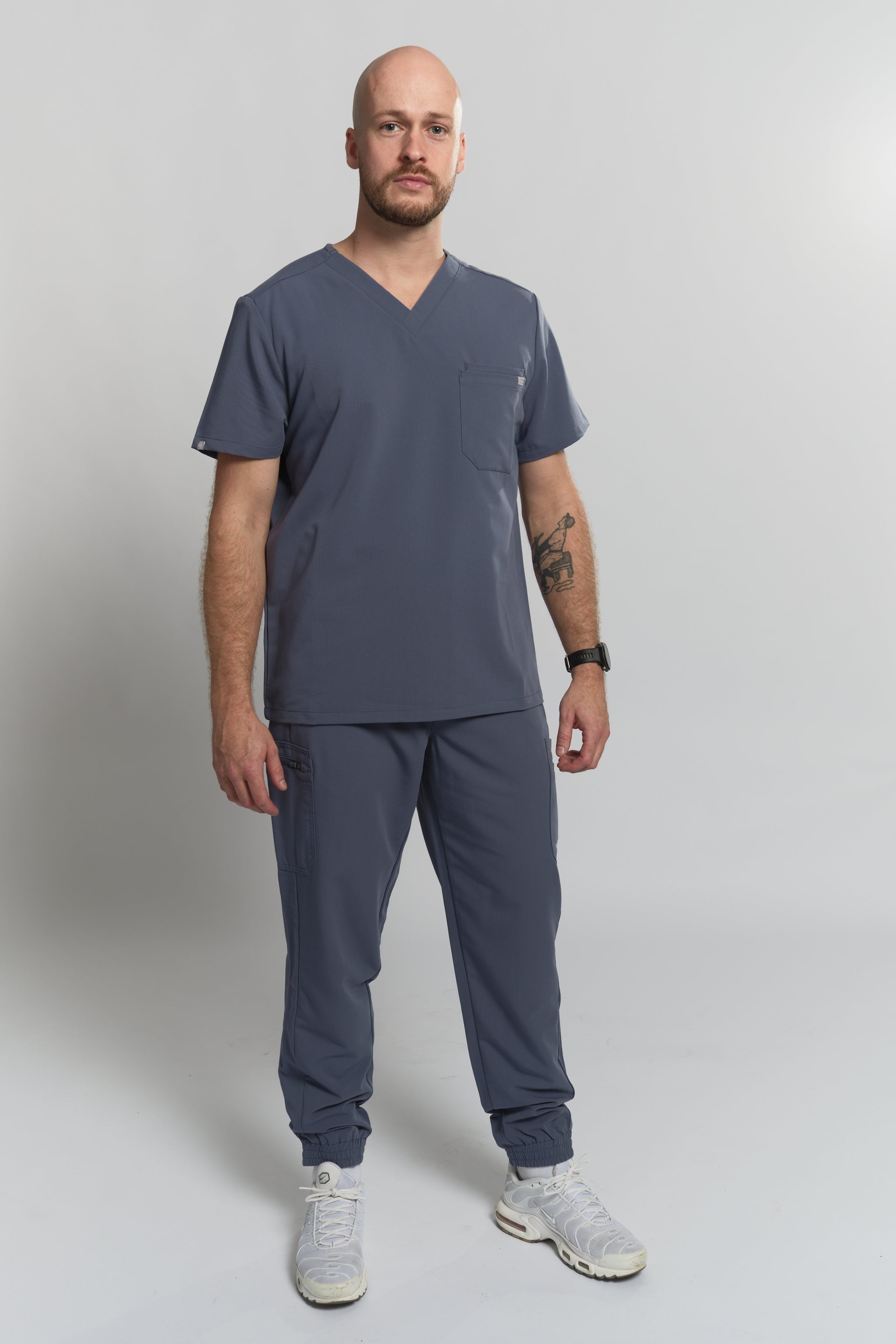 Liam Scrub Top - Stormy Grey