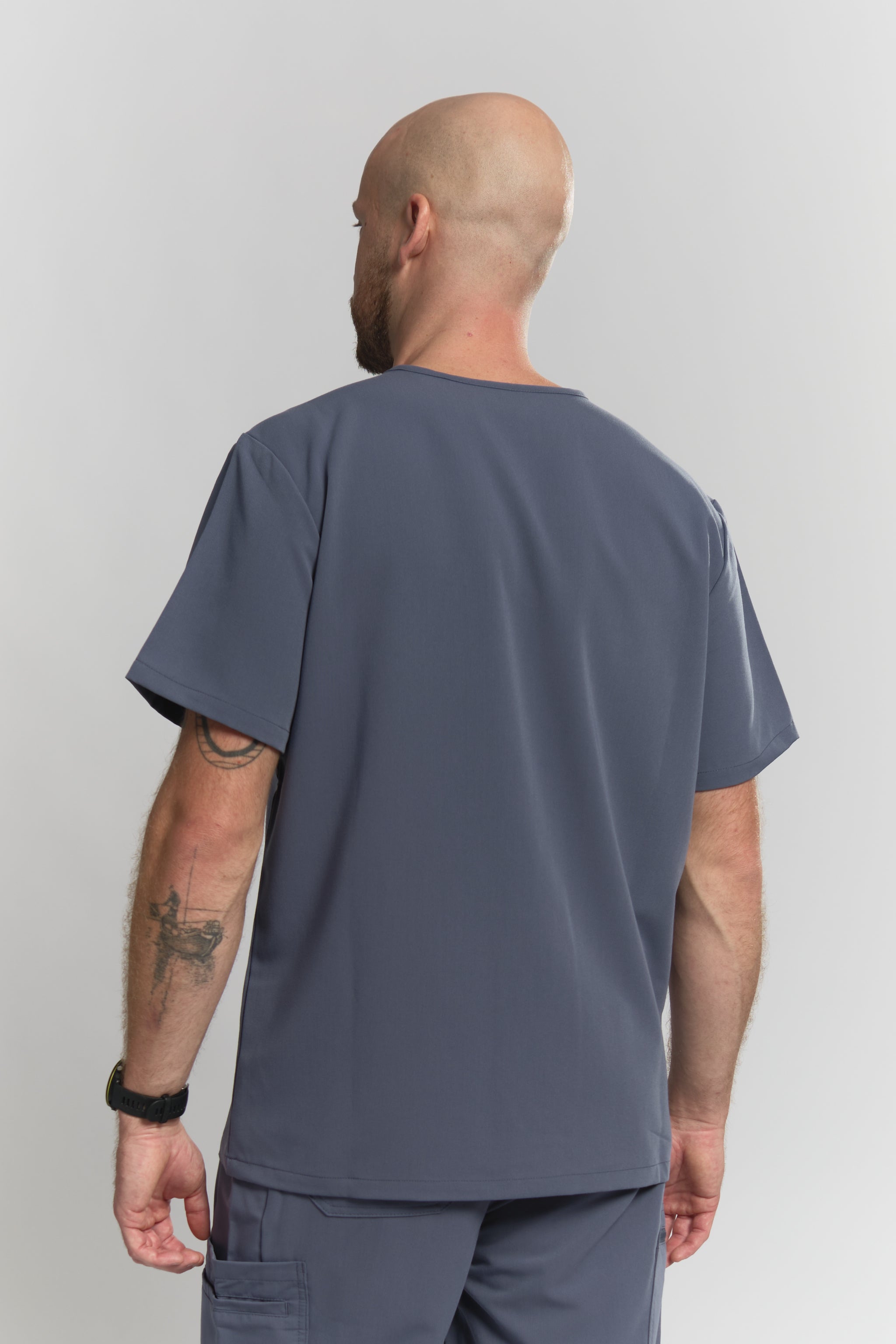 Liam Scrub Top - Stormy Grey