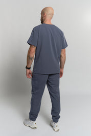 Liam Scrub Top - Stormy Grey