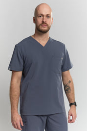 Liam Scrub Top - Stormy Grey