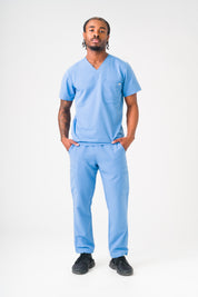 Luca Straight Scrub Pants -Ceil Blue