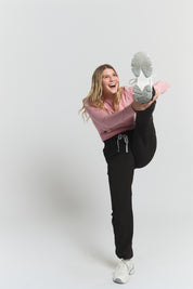 Lulu Straight Leg Scrub Pants - Black