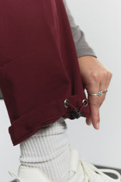 Lulu Straight Leg Scrub Pants - Burgundy