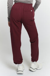 Lulu Straight Leg Scrub Pants - Burgundy