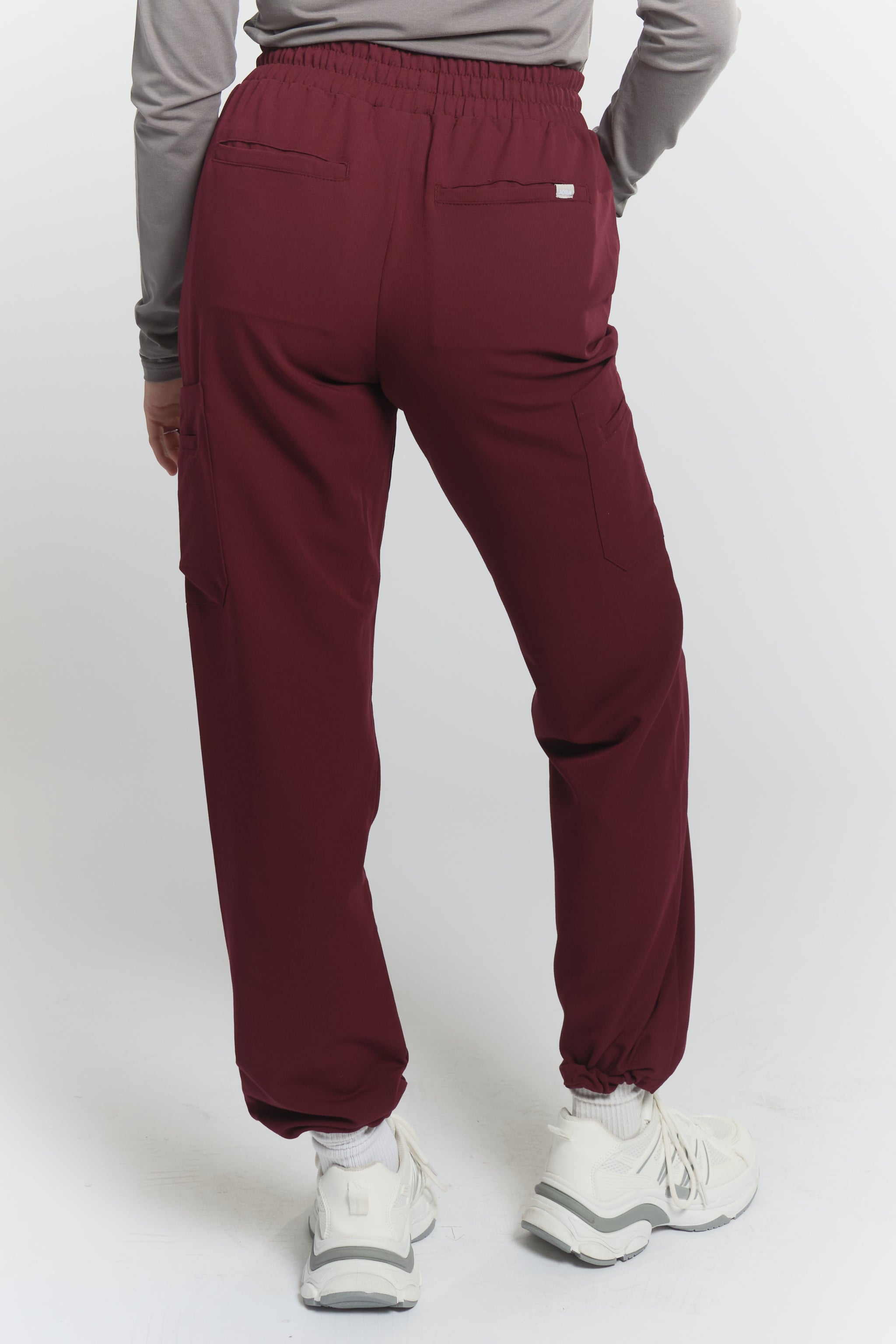Lulu Straight Leg Scrub Pants - Burgundy
