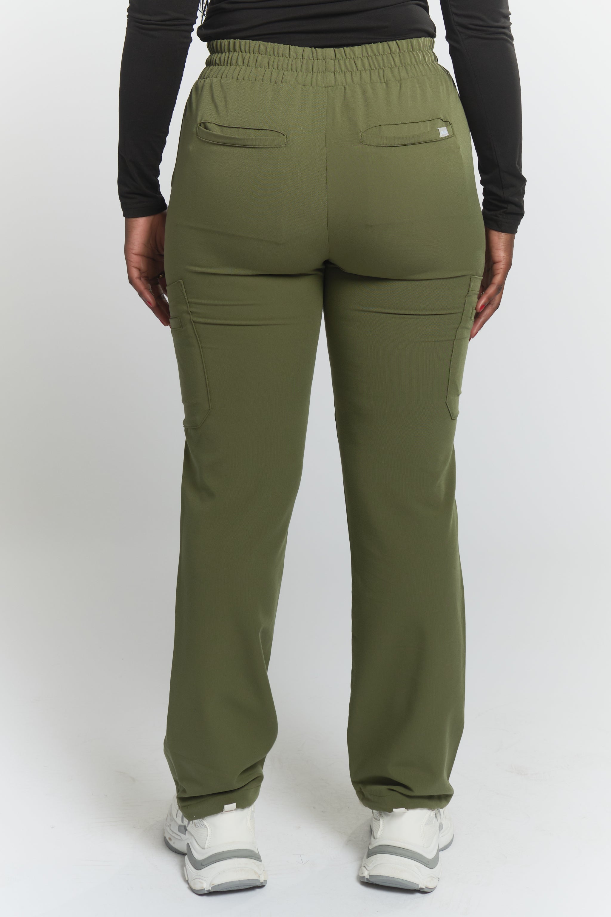 Lulu Straight Leg Scrub Pants - Mossy Green