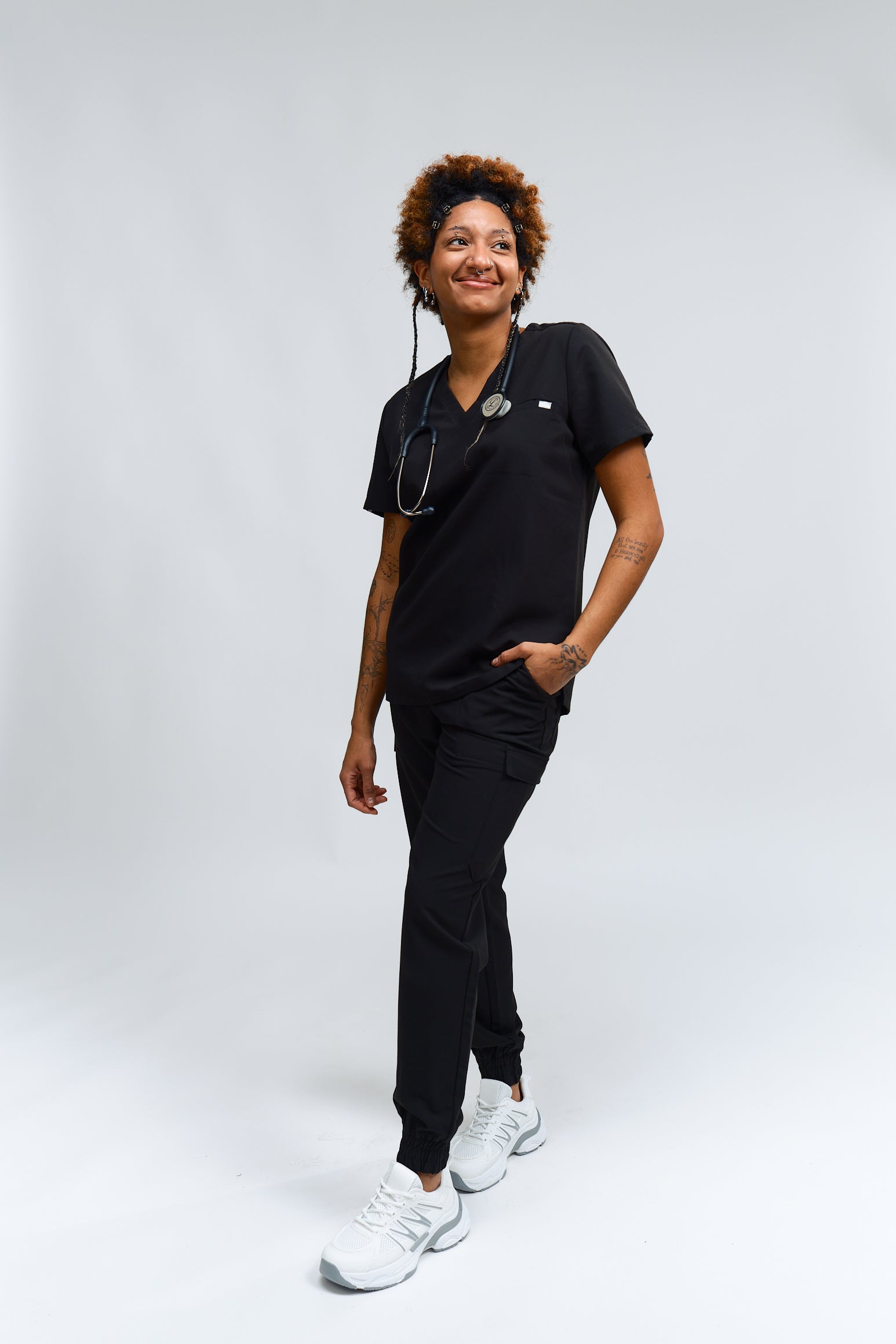 Pantalon d'uniforme médical Lydia - Noir