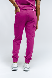 Lydia Jogger Scrub Pants - Fuchsia
