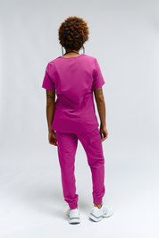 Lydia Jogger Scrub Pants - Fuchsia