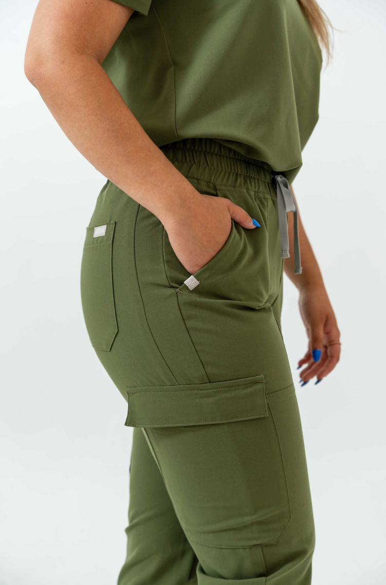 Pantalon d’uniforme médical Lydia - Vert Mousse