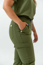 Pantalon d’uniforme médical Lydia - Vert Mousse
