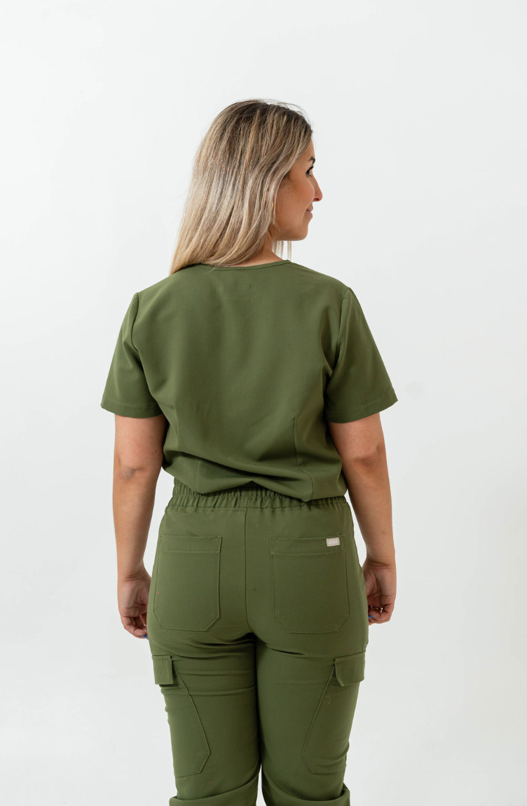 Pantalon d’uniforme médical Lydia - Vert Mousse