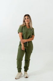 Pantalon d’uniforme médical Lydia - Vert Mousse