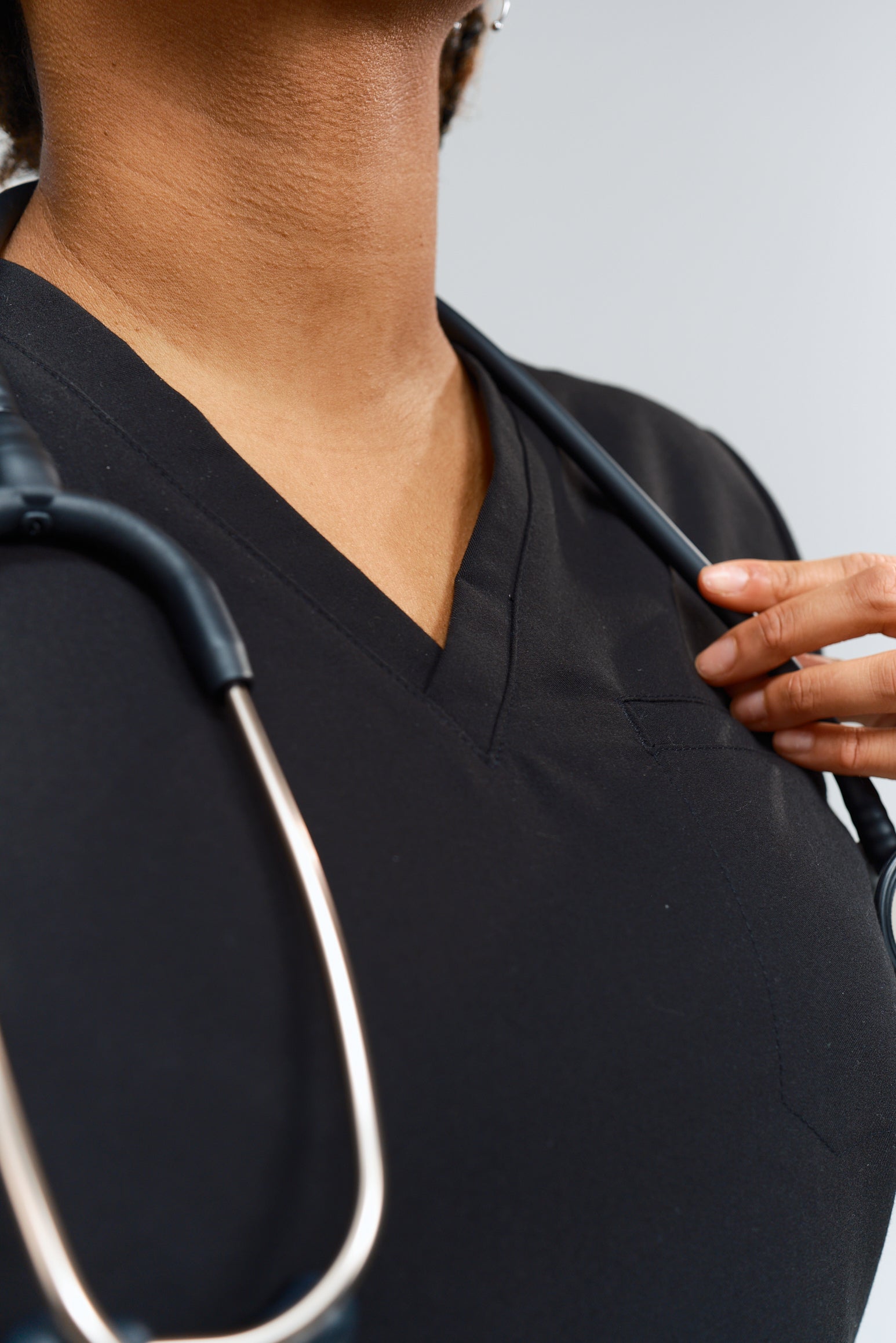 Haut d'uniforme médical Olivia - Noir