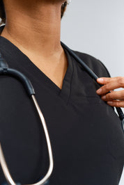 Haut d'uniforme médical Olivia - Noir