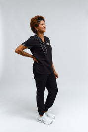 Haut d'uniforme médical Olivia - Noir