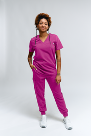 Haut d'uniforme médical Olivia - Fuchsia