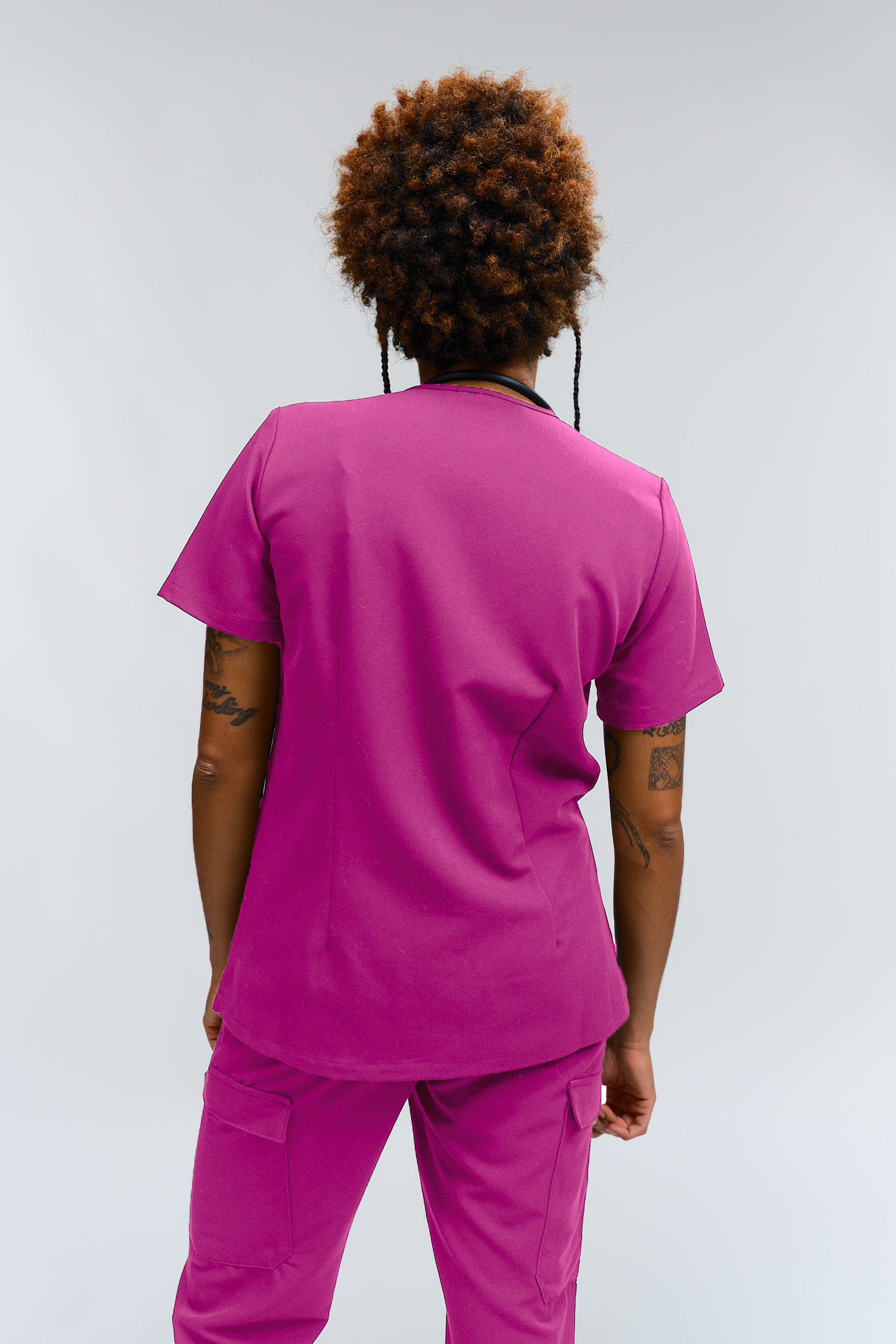 Haut d'uniforme médical Olivia - Fuchsia