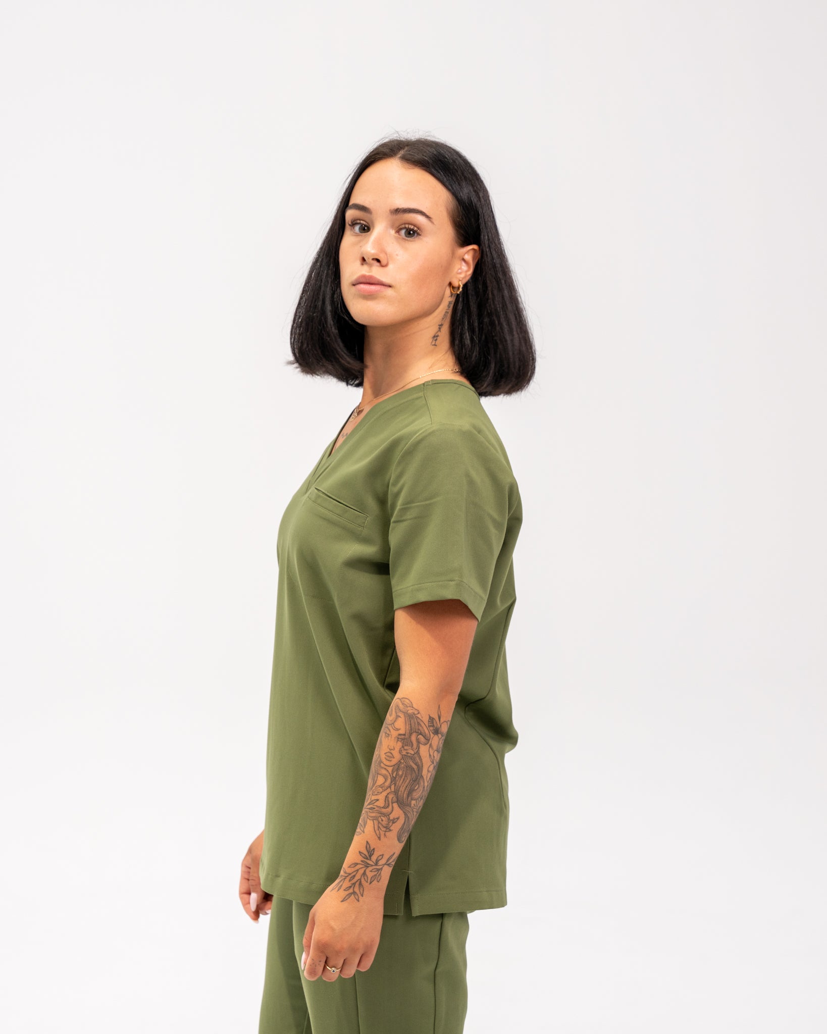 Olivia Hauts d'uniforme médical - Vert mousse