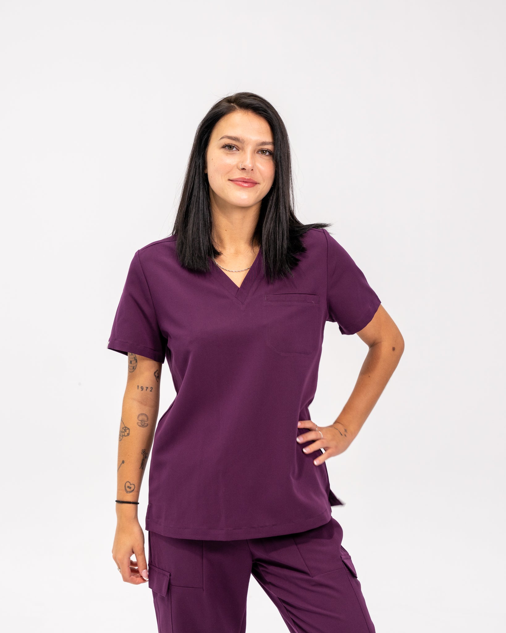 Olivia Hauts d'uniforme médical - Violet royal