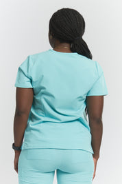 Olivia Scrub Top - Sky Blue