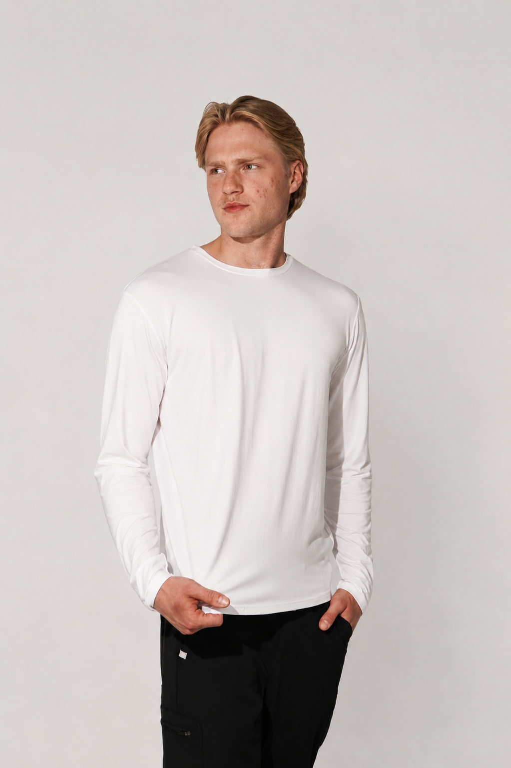 Sam Longsleeve Underscrub - White